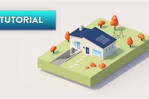 C4D TUTORIAL  |  Simple Cute House  (Ultra-Beginner)