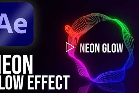 Neon Glow Effect In Adobe After Effects - After Effects Tutorial - No Plugins.