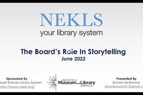 Trustee Training 2022: The Boards's Role in Storytelling