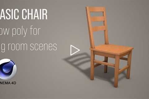 Cinema 4D tutorial: Basic Wooden Chair