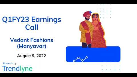 Vedant Fashions (Manyavar) Earnings Call for Q1FY23