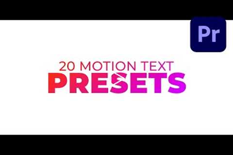 20 Free Motion Text Presets or Templates for Adobe Premiere Pro.