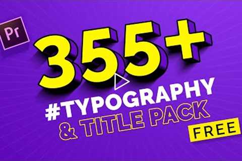 Premiere pro title templates  | kinetic typography premiere pro | text animation presets