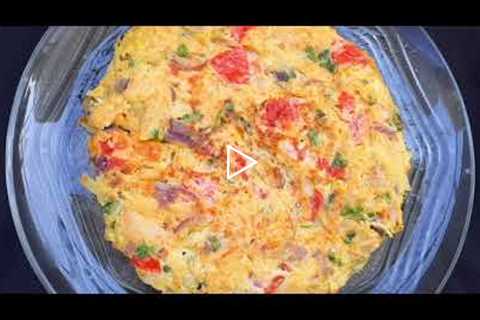 Veg omelette recipe||Healthy breakfast recipe||Perfect veggie omelette