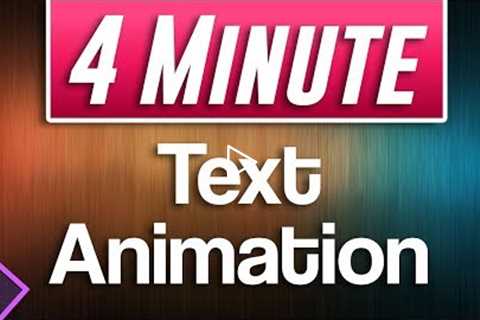 Quick Text Animation Tutorial in Premiere Pro