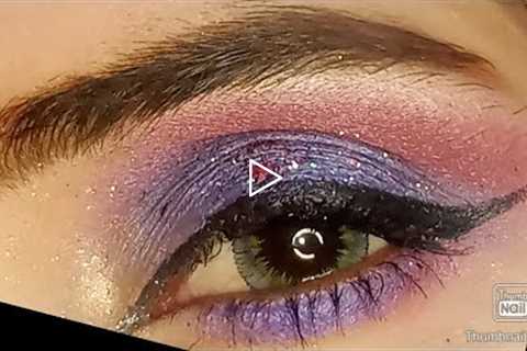 Navy Glitter Smokey Eyes Makeup Tutorial / for bigner eyes look step by step vanizy