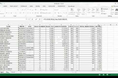 Data analytics. Payroll in EXCEL