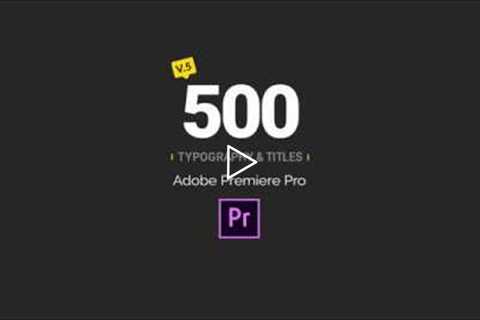 TypoKing Animated Titles & Kinetic Typography Text for Premiere Pro