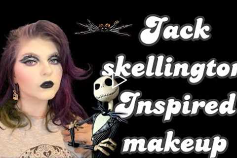 Jack skellington inspired eye makeup