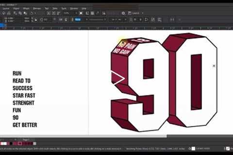 3d Typography Text Effect - Best Coreldraw Techniques for Beginners - Ahsan Sabri