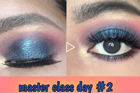 Blue glitter smokey eye makeup tutorial, engegment eye makeup tutorial #2