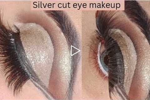 Silver cut eye makeup||Bridal eye makeup tutorial||Beautiful eye makeup||By Brush_&_Beauty