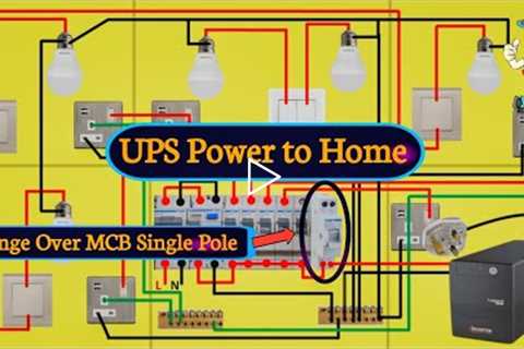 How to Connect UPS to Home Distribution Board | UPS Power Emergency Light | House Wiring with UPS