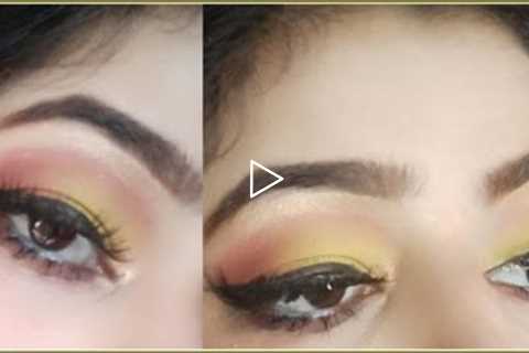 Yallow Eye makeup Tutorial|Makeup For beginners|makeup for yallow Dress|HUMA IBRAHEEM