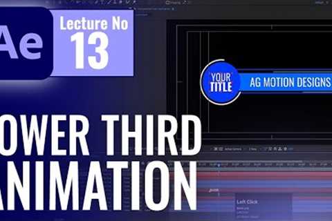 After Effects Course For Beginners - Lower Third Animation.