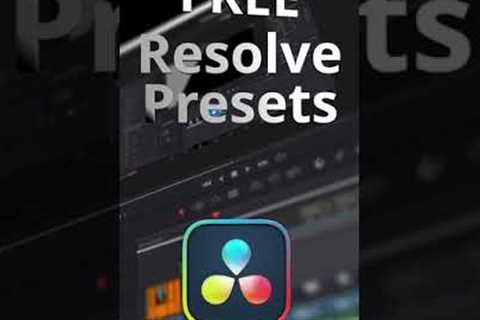 Free DaVinci Resolve Presets: Tutorial Cam #Shorts