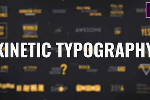 Premiere Pro: Kinetic Typography Animation 2020