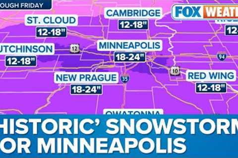 Coast-to-Coast Storm Expected To Bring ''Historic'' Snowstorm To Minneapolis