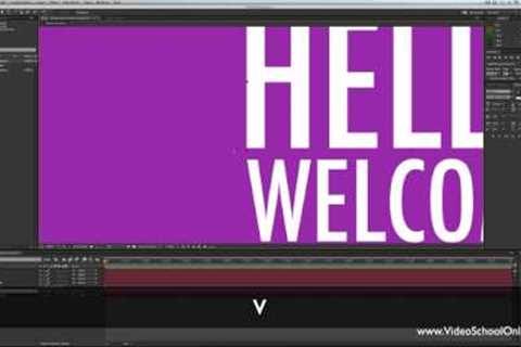After Effects Tutorial - Basic Motion Graphics & Kinetic Typography | Video School Online