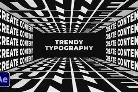 2022 Trendy Tunnel Typography in After Effects | Tutorial