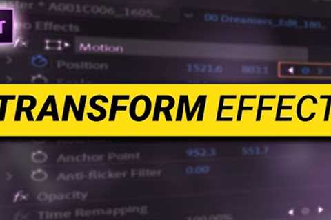 How to create MOTION BLUR with TRANSFORM EFFECT (Premiere Pro Tutorial)