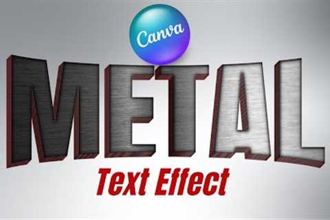 Typography art tutorial How to make metal text effect with perspective in Canva