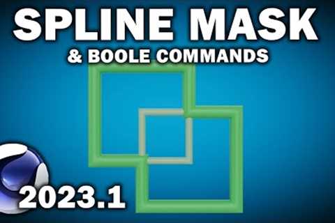 Cinema 4d 2023.1: Spline Mask and Boole Commands