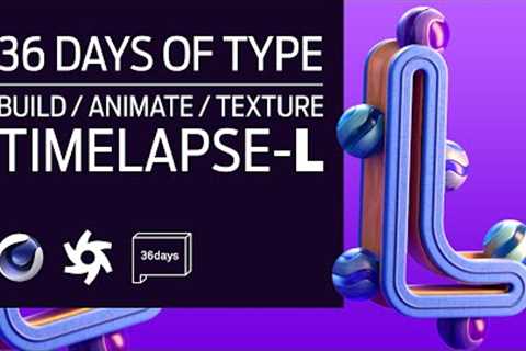 Lively ''L'': Marble Run Cinema 4D Workflow for 36 Days of Type 2023