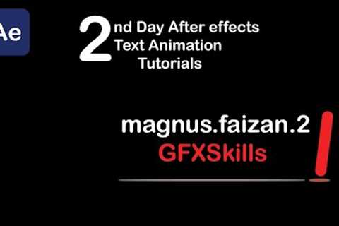 2nd Day After effects Text Animation tutorials 💯🤠 #viral