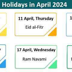 Holidays in April 2024