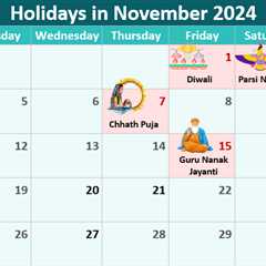 Holidays in November 2024