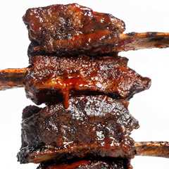 Grilled Beef Short Ribs with Bourbon BBQ Sauce