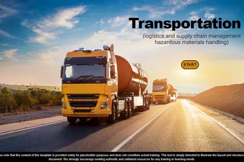 Transportation (logistics and supply chain management hazardous materials handling)