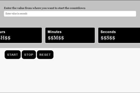 Designing an On-Screen Timer Using JavaScript