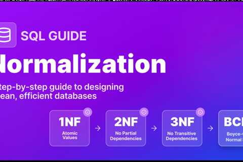 SQL Normalization: A Beginner’s Guide to 1NF, 2NF, 3NF, and BCNF